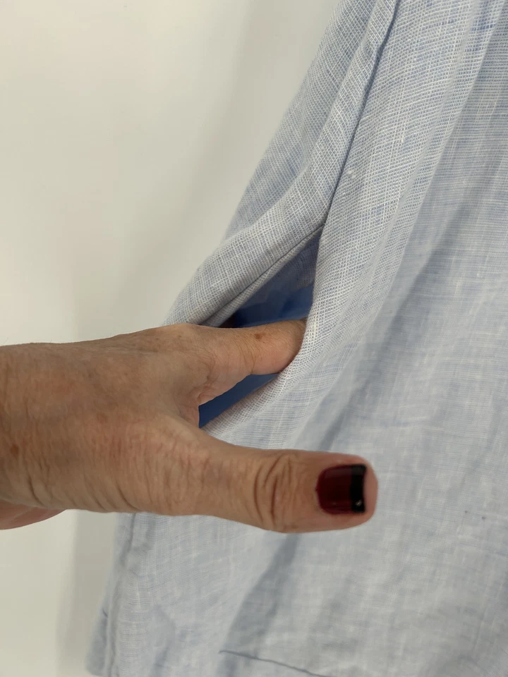 Vestido C&C California Mujer XS Lino Sin Mangas Floral Bordado Boho Verano Foto 3 de 4