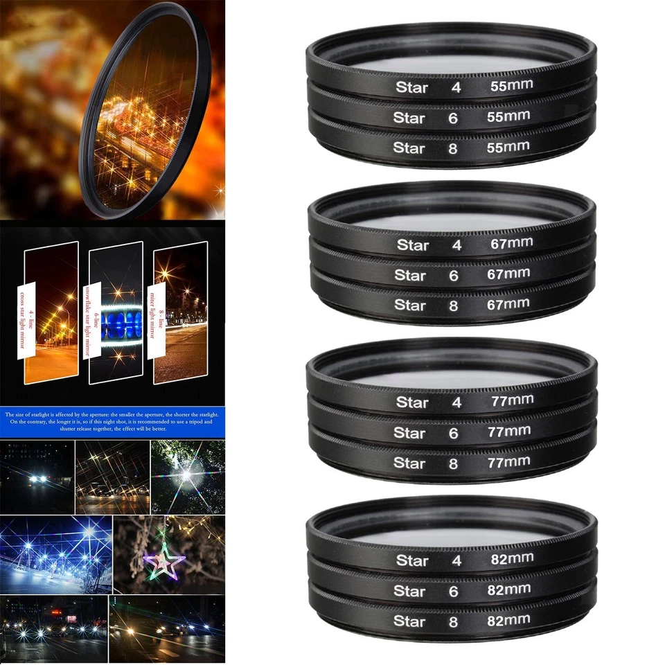 3Pcs filter Effect Variable Starburst Filter with 储物袋 Slim - Image 1 of 1