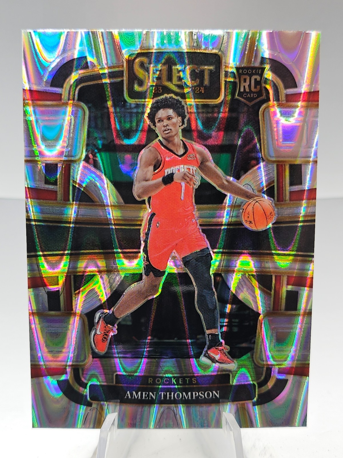 2023-24 Panini Select - Amen Thompson - RC Rookie - Tectonic Prizm Concourse #96