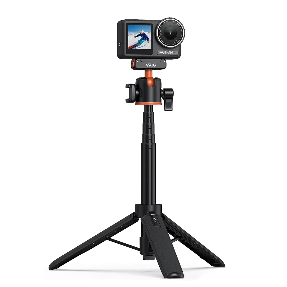 VRIG AC-40 Portable Selfie Stick Handheld Tripod Stand For DJI Action 5/4/3/2 - Image 2 of 4