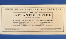 1900s Atlantic Hotel Bridgeport Connecticut P.T. Barnum Ink Blotter Advertising 