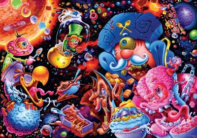 1000 Piece Jigsaw Puzzle Cosmic Crunch Cereal Monster Retro Box Artwork Game