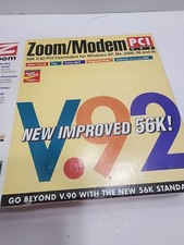 Zoom 56K V.92 PCI Fax Modem Model 3025   Boxed   Windows 98 / XP Vintage