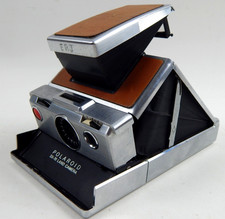 Polaroid SX-70 Folding Film Land Camera Brown For Parts or Repair READ 