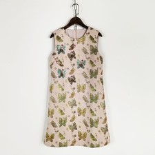 New Women Round Neck Sleeveless Loose Luxury Sequined Beads A -line Midi Dress