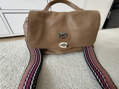 Zanellato Postina  Anni 50   Echtleder Damen-Schultertasche mit Seriennummer