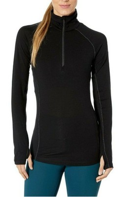 Icebreaker Merino 150 Zone Long Sleeve Half Zip Baselayer Black/Mineral Size S -