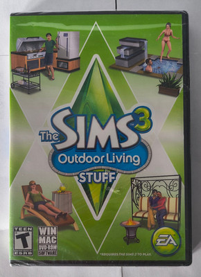 The Sims 3: Outdoor Living Stuff (Windows/Mac, 2011) - Brand New Factory Sealed