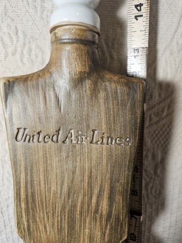 Vtg '74 United Airlines Hawaiian Tiki Golfball Beam Whiskey Decanter 15.25" Empt - Picture 8 of 11