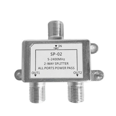 5-2400MHz 2 Way for Digital Coax Cable Splitter Bi-Direction Satellite TV Sig
