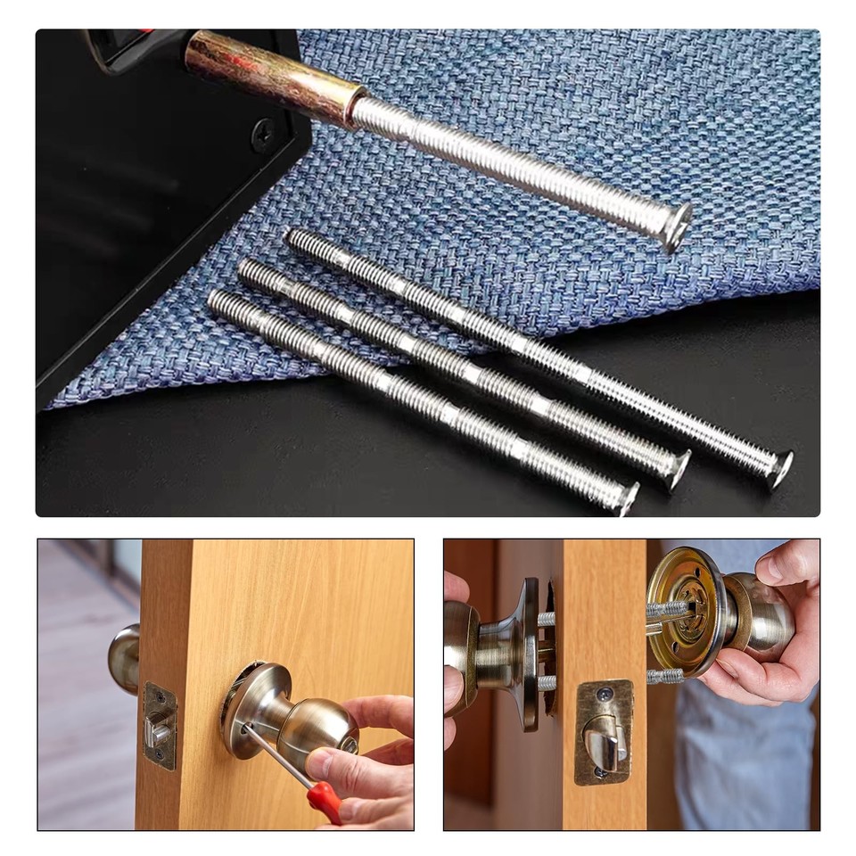32 Sets M4 Door Handle Fixing Screws and Sleeves, Screws for Door ...