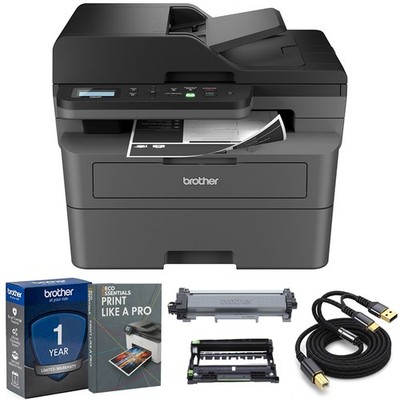 Brother Wireless Monochrome Laser Printer DCPL2640DW w/ Print Like A Pro Bundle