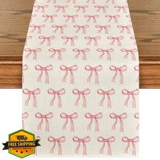 Artoid Mode Valentine Anniversary Table Runner Bowknot 13x60 Inch