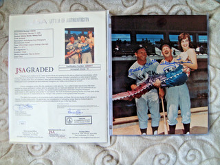 Mickey Mantle Whitey Ford signed baseball photo autograph JSA graded 10 auto