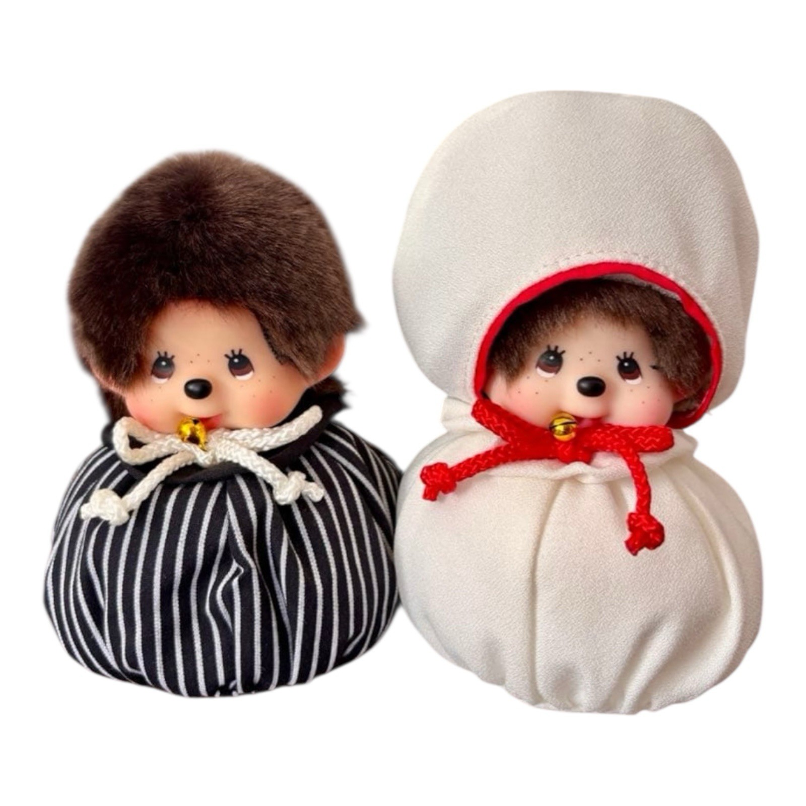 Monchichi Bebichhichi Wedding Doll Set Plush Doll Sekiguchi Japan Otedama