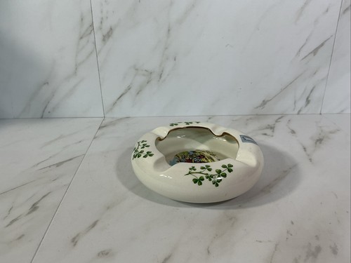 Cenicero de porcelana Arklow vintage ~ República de Irlanda ~ arpa escénica tréboles - Imagen 14 de 18