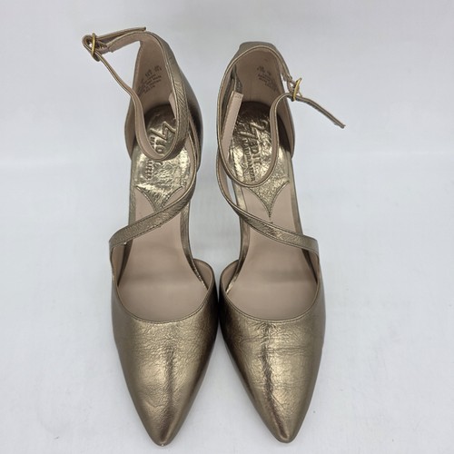 27 Edit Naturalizer Abilyn Shoe Women 6.5 Metallic Gold Heels Strappy Dress Pump - Picture 5 of 13