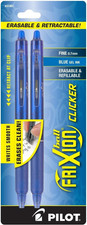 PILOT Frixion Clicker Erasable, Refillable  Retractable Gel Ink Pens, Fine Poin