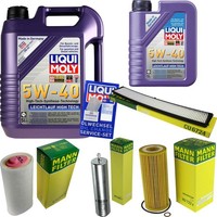 Mann Inspektionspaket Liqui Moly Leichtlauf High Tech 5W-40 FüR BMW E83 2.0D