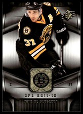 2011-12 SPx #93 Patrice Bergeron Boston Bruins Hockey Card