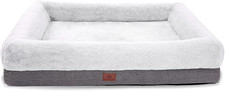 Orthopedic Dog Bed for Medium Dogs, Bolster Sides Dogs Sofa Bed with Removable W