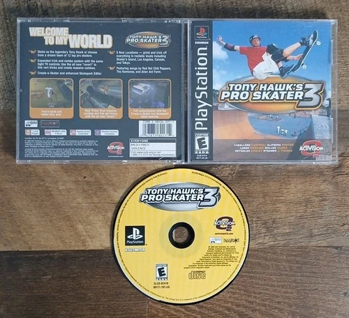 Tony Hawk's Pro Skater 3 (PS1 Sony PlayStation 1, 2001) Complete CIB - Tested