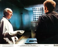 James Caan talks to a doctor in a scene from the film Rollerball 1975 Old Photo