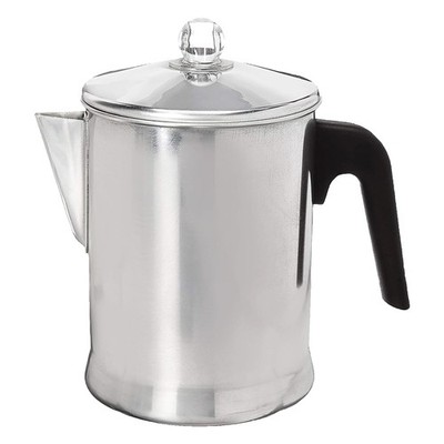 Primula Today Aluminum Stove Top Percolator Maker Durable, Brew 9 Cup, Silver 
