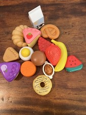 Lot of Fifteen Toy Plastic Food Items For Baking Cooking Playtime Pretend