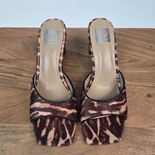 New Womens Dolce Vita Lennie A Faux Fur Slip On Sandals Slides Size 7 M