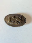 Repro Civil War Confederate Belt Buckle Brass, lead filled