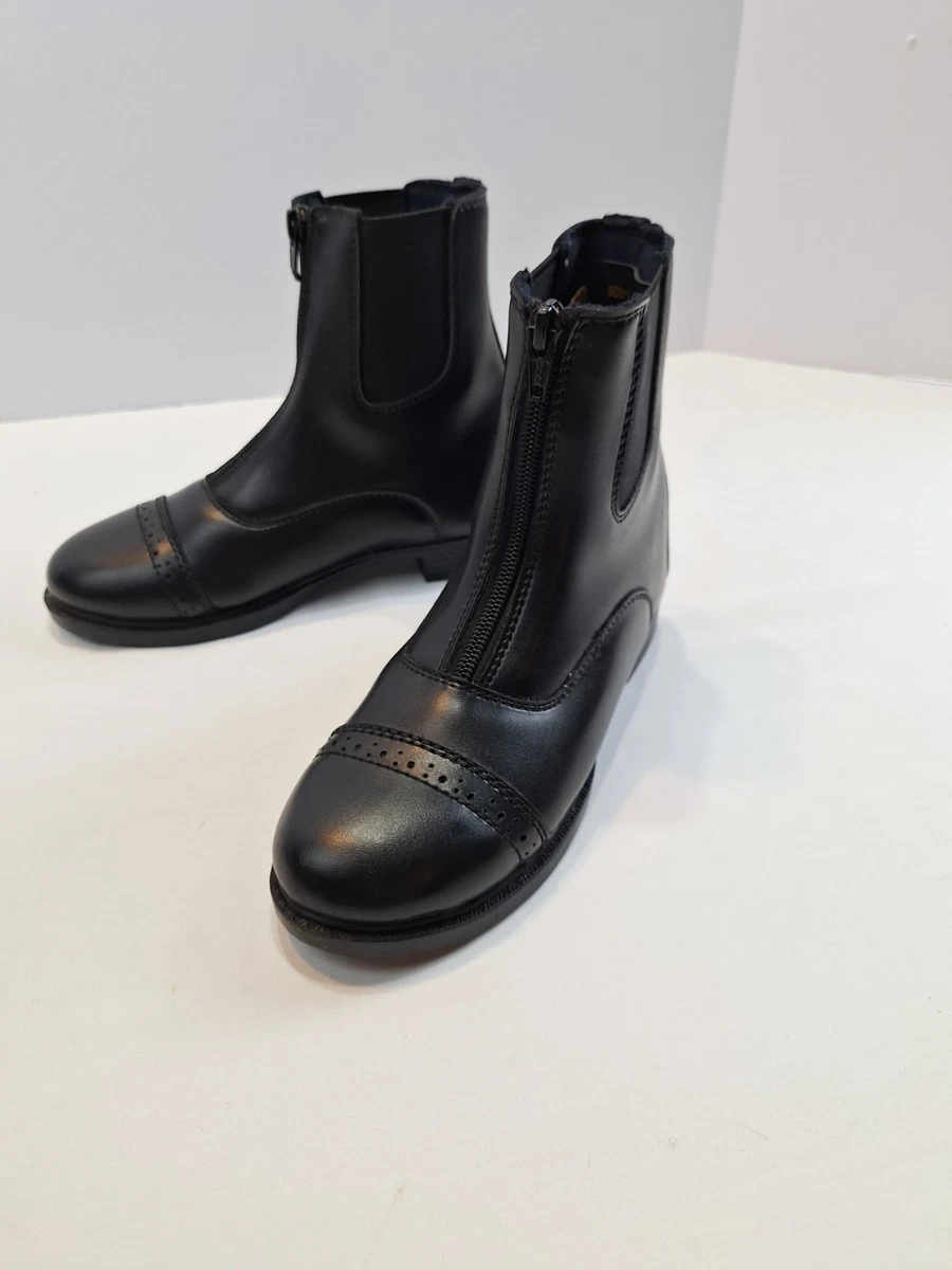 Bottes D'équitation Enfant Saxon - Zip Paddock - Noires - Pointure 3 - Occasion