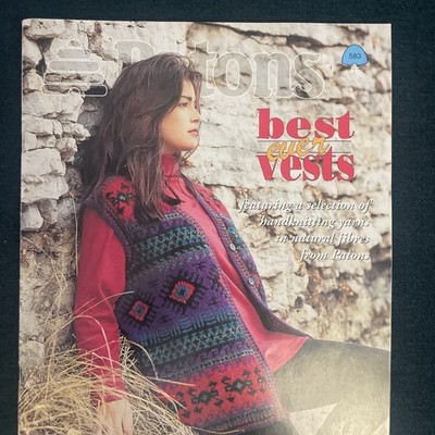 Patons Yarn Best Ever Vest Retro Knit Lots Of  Patterns