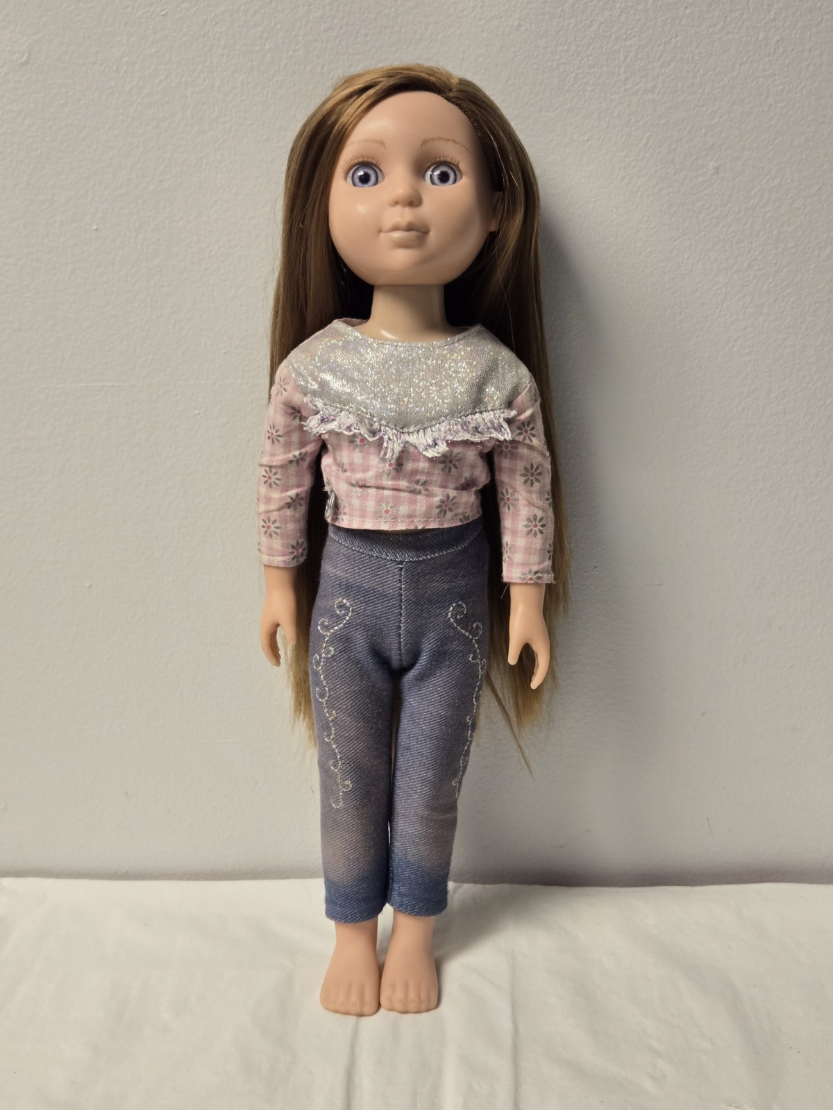 Glitter Girls 14&rdquo; Doll by Battat Brown Hair Blue Eyes w/ O
