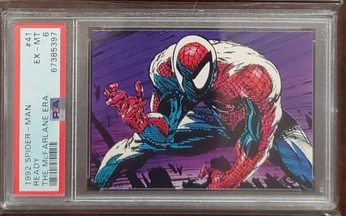 1992 Spider-Man Ready #41 PSA 6 EX -MT  The McFarlane Era Marvel Trading Card