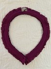 Romantic Feminine Jabot Magnolia Burgundy Cashmere Cotton Ruffles Neck Tie Wrap — photo 3