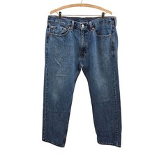 Levis 505 Regular Fit Mens Jeans 36x29 Medium Wash Blue Straight Leg Denim