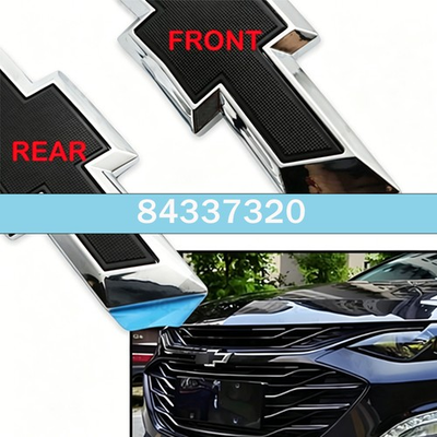 #ad Front Grille Rear Black Bowtie Emblem Set For 2016 2018 Malibu $38.58