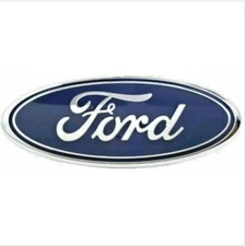 1PC Blue & Chrome 2005-2014 Ford F150 Front Grille/ Tailgate 9 inch Oval Emblem