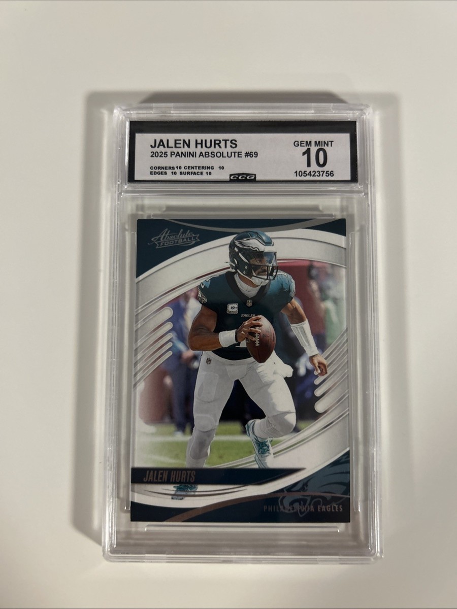 スポーツ選手 2025 Atlantic Eagles 2025 Panini Absolute Jalen Hurts Eagles #69 CCG GEM MINT 10 | eBay