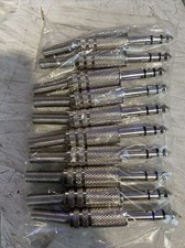 1 Bag Of 10 Plugs1/4" STEREO MALE PLUG - METAL SHIELDED CAP SOLDER TYPE 12-3505