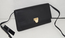 NWT Authentic RALPH LAUREN Black Glovetanned Leather Crossbody/Clutch Bag
