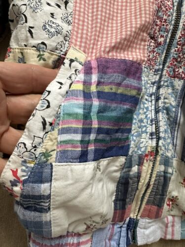 Polo Ralph Lauren Patchwork Quilted Jacket Girls Size 6 Children Zip Logo Pink - Picture 5 of 14