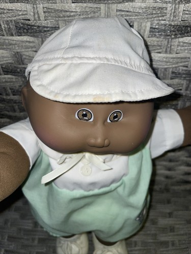 1982 Cabbage Patch Kid Preemie African American Boy Doll Signed by Creator Green - Picture 3 of 17