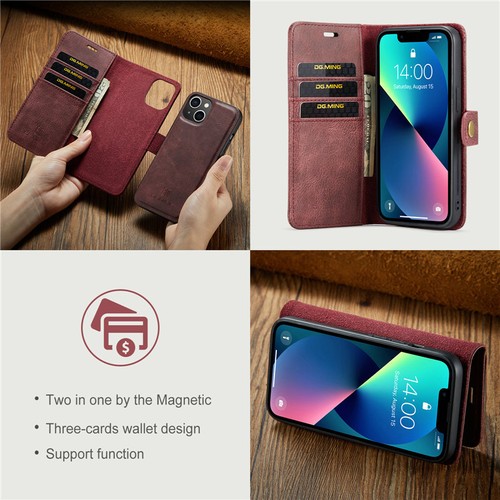 Fr iPhone 16 15 14 13 12 11 Pro Max XR 8 SE Removable Case Magnetic Wallet Cover - Picture 56 of 58