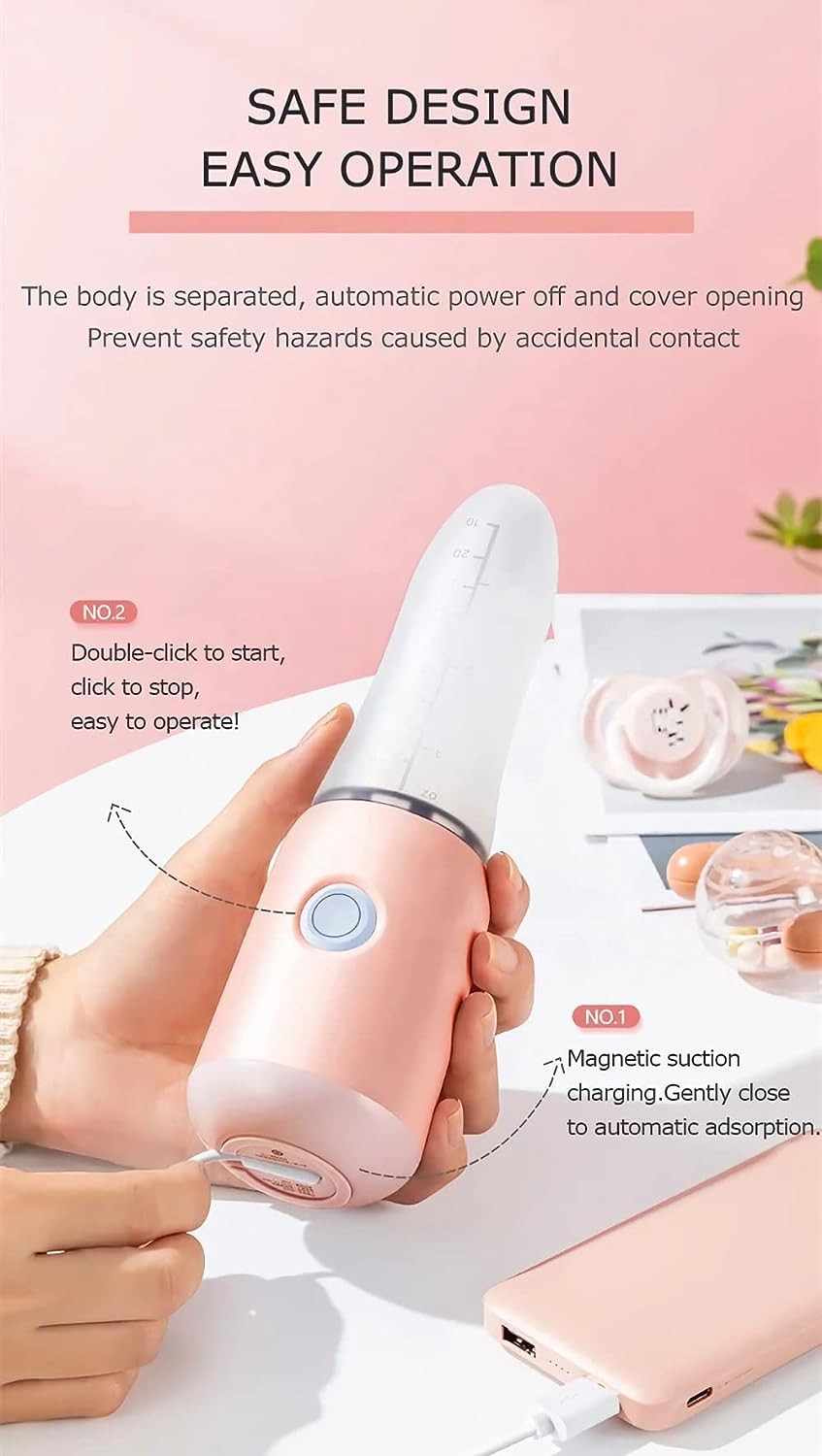 Mini Food Processor with Silicone Squeeze Spoon for Baby's First Stage Feeding