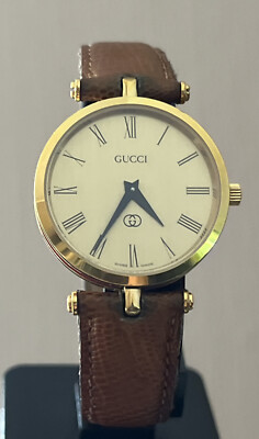 Gucci Uhr 2040 M 1990-1999 18K vergoldet  Original mit Box Swiss Made (11)