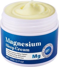 Magnesium Cream 3.17oz-Promotes Sleep, Soothes Sore Muscles, Relieves Leg Cramps