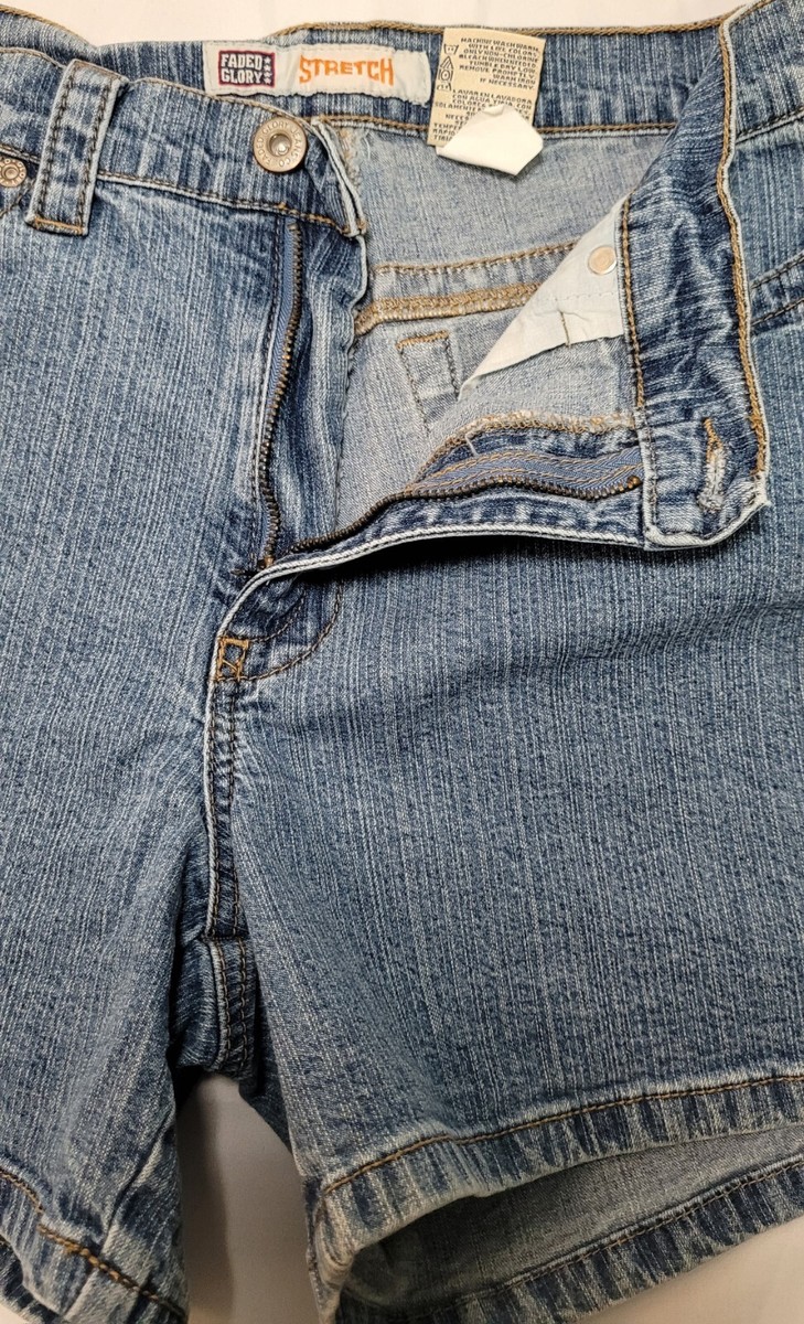 Vintage Faded Glory Women's Sz 4 Blue Jean Denim Shorts Stretch 5