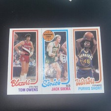 1980-81 Topps basketball  #72 201 Tom Owens 225 Jack Sikma TL 100 Purvis Short